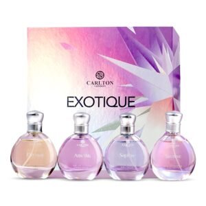 Carlton London Exotique Perfume Gift Set for Women - 4 x 30ml Premium Fragrances with Rose, Orange, Cedar, and Honey Notes, Luxury Perfume Gift Box for Her Birthday